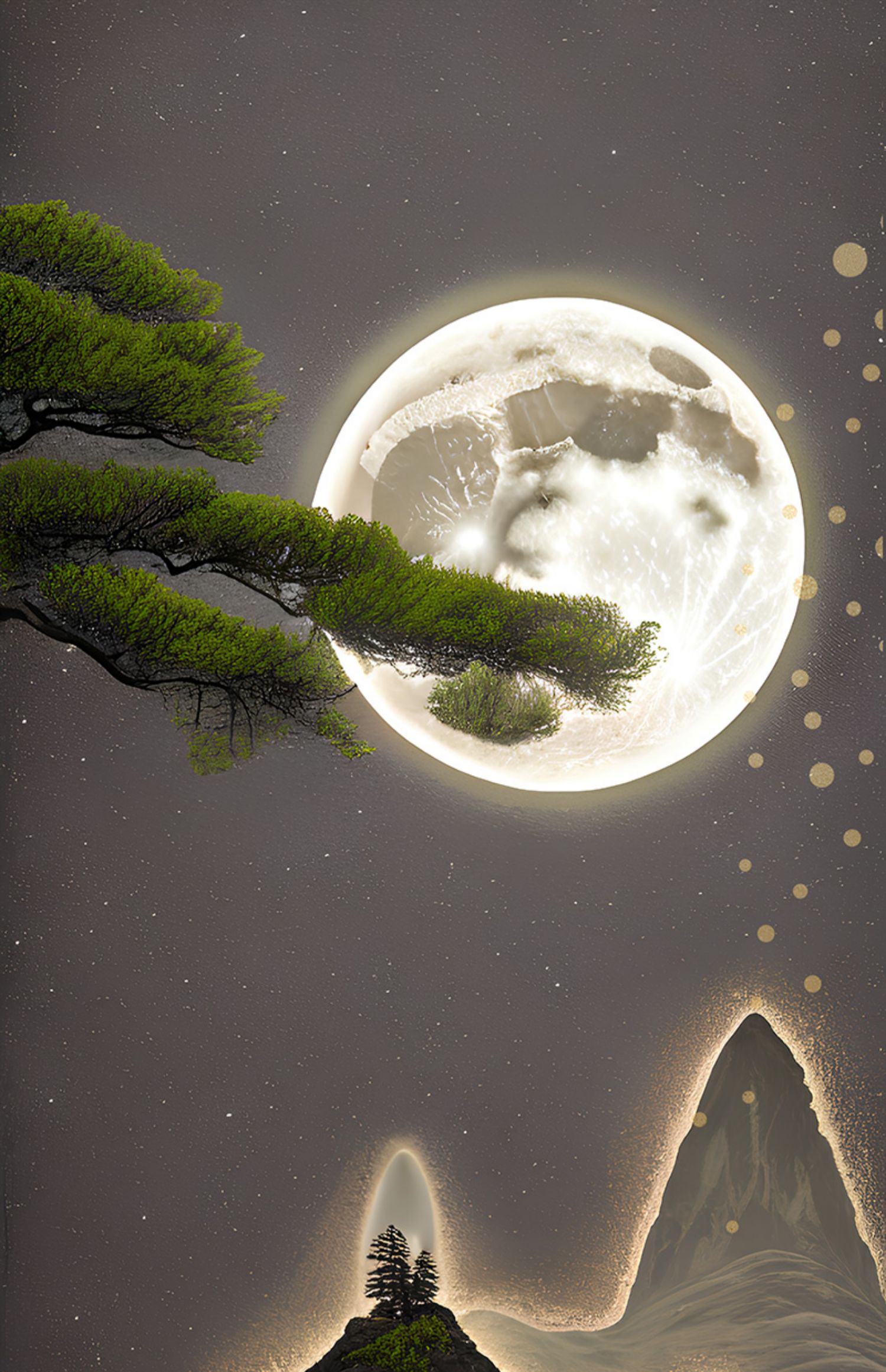 新中式古风禅意玄关山水背景墙壁挂画图片装饰画画芯高清素材图库