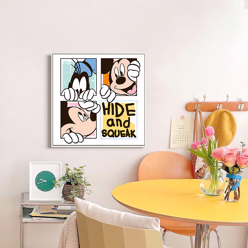 卡通动漫米老鼠米奇米妮书房卧室装饰画餐厅挂画高清素材图片