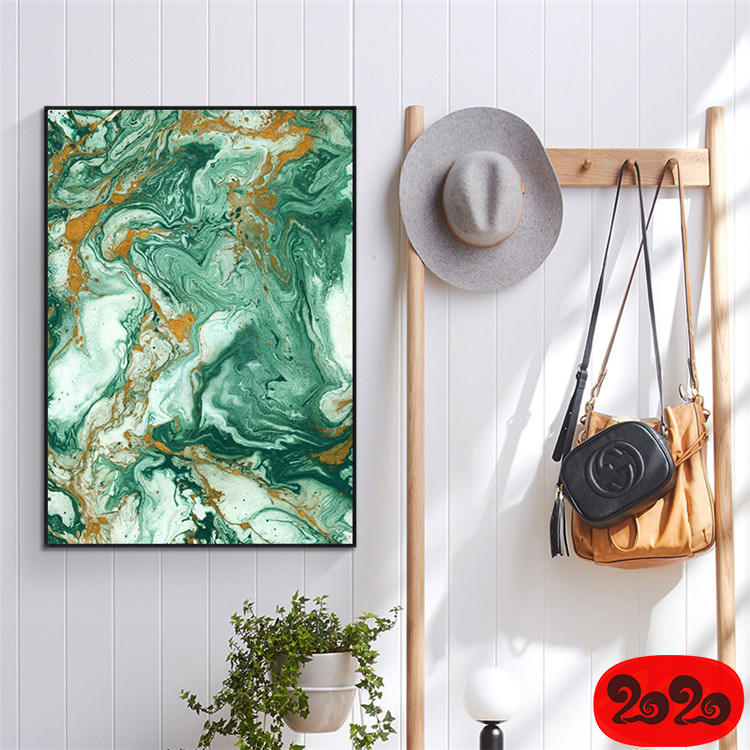 意境蓝色肌理抽象水墨山水大理石纹理背景装饰画高清图设计素材