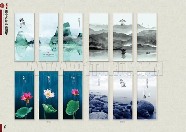 新中式装饰画图库