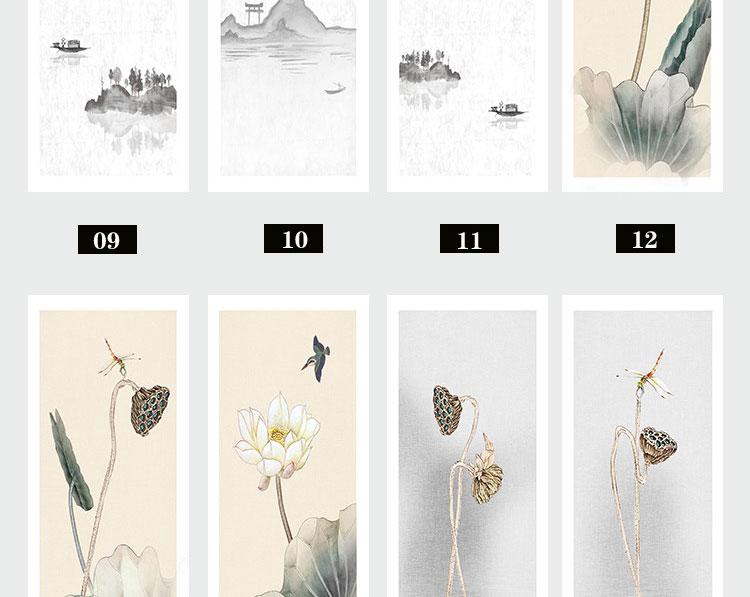 装饰画画芯素材高清新图库现代简约北欧新中式抽象玄关走廊过道