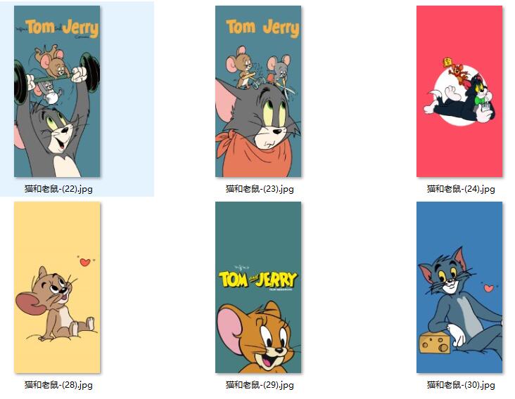 动画动漫儿童房卧室猫和老鼠现代简约装饰画挂画高清素材图库