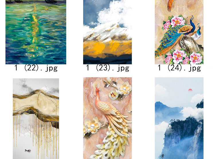 装饰画画芯素材高清新图库现代简约北欧新中式抽象玄关走廊过道