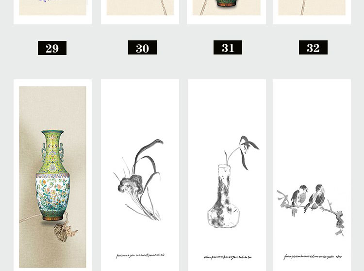 装饰画画芯素材高清新图库现代简约北欧新中式抽象玄关走廊过道