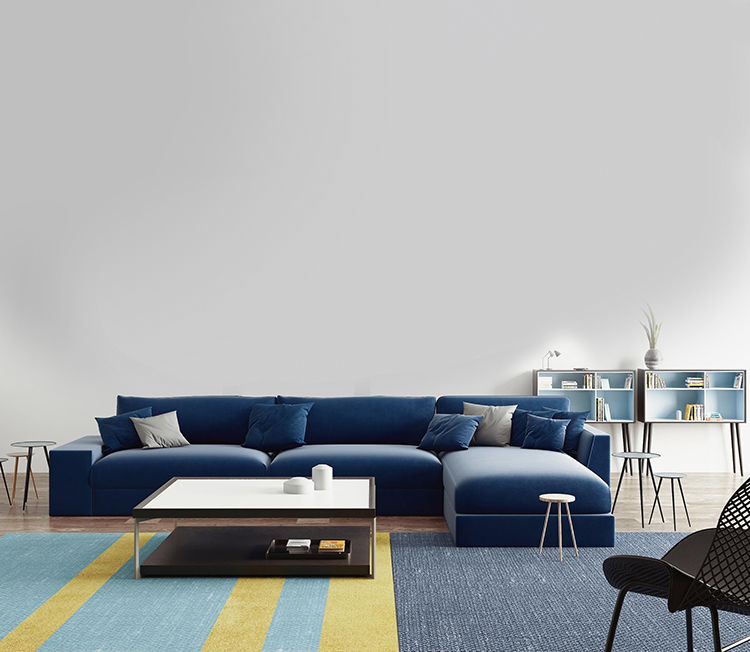 现代简约客厅家居场景图库北欧风装饰画效果图挂画背景墙样机