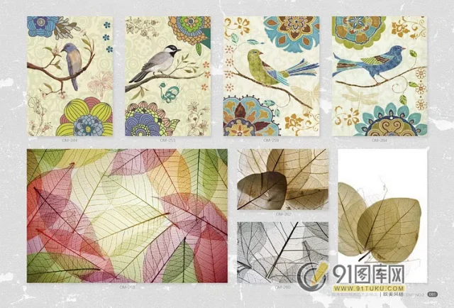 高清装饰画画芯图库第一期 北欧抽像静物建筑客厅装饰画素材