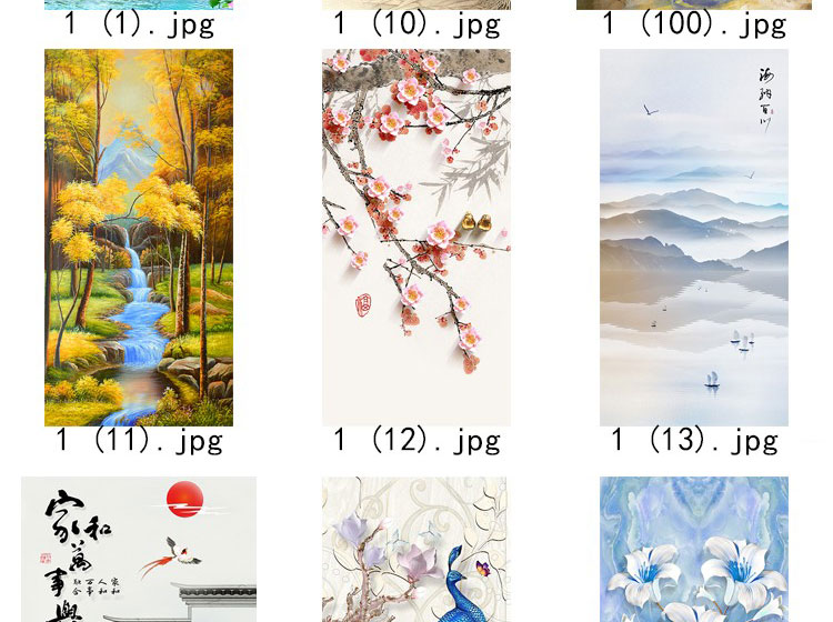 装饰画画芯素材高清新图库现代简约北欧新中式抽象玄关走廊过道