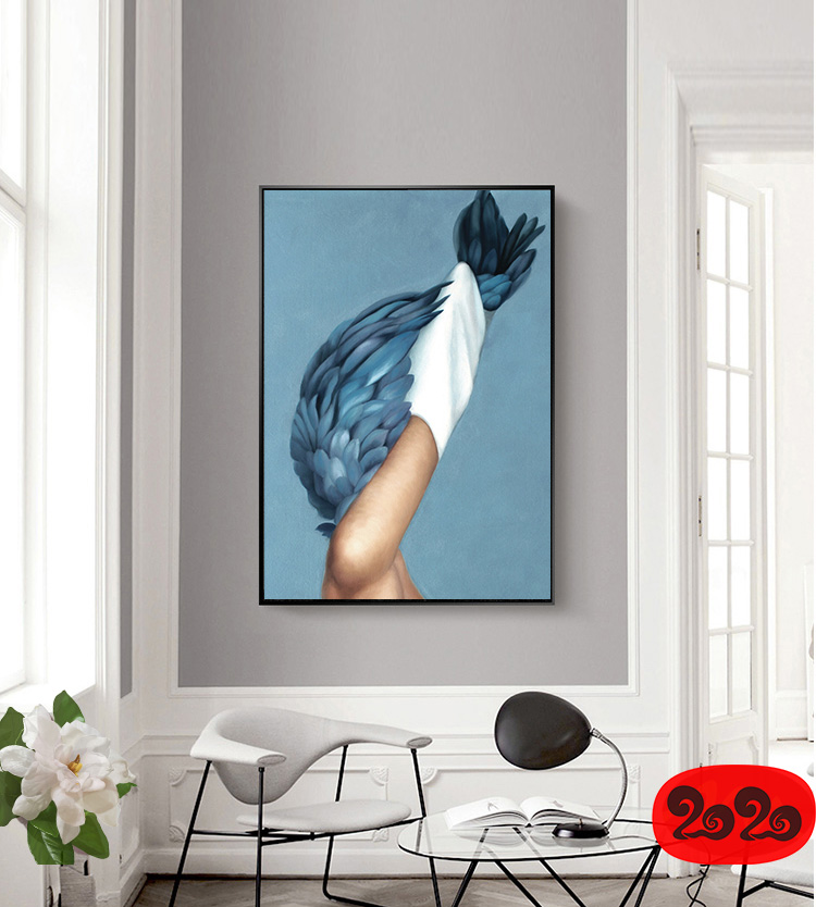 黑白背景装饰画素材高清画芯图库北欧人物动物风景三联画挂画