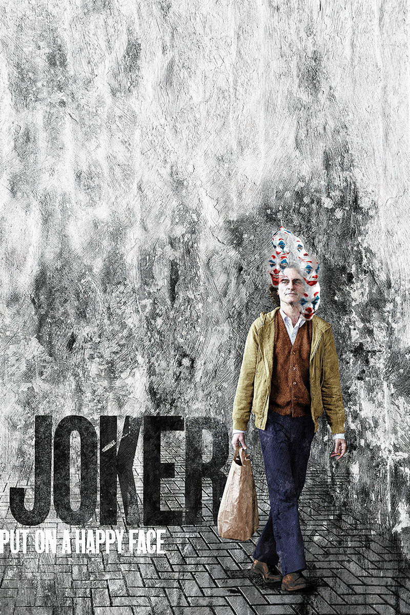 小丑joker人物电影剧照海报哥谭市挂画装饰画画芯高清素材图库