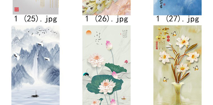 装饰画画芯素材高清新图库现代简约北欧新中式抽象玄关走廊过道