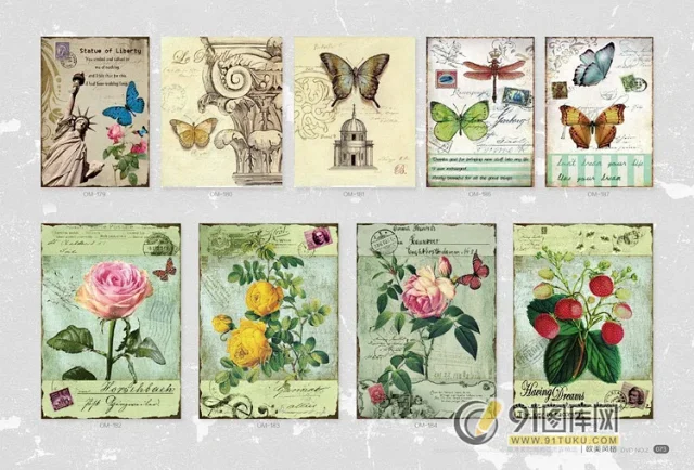 高清装饰画画芯图库第一期 北欧抽像静物建筑客厅装饰画素材