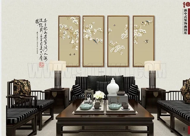 新中式装饰画图库