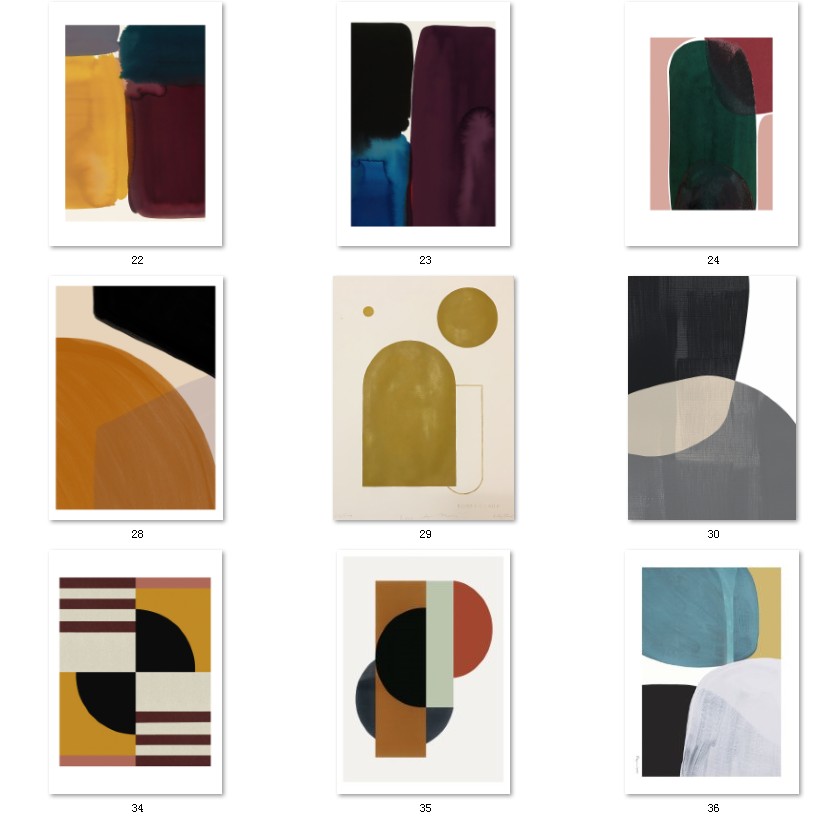 现代简约莫兰迪色块抽象北欧风三联画玄关客厅装饰画素材图库