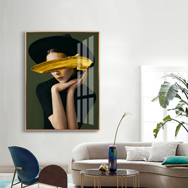 黑白背景装饰画素材高清画芯图库北欧人物动物风景三联画挂画