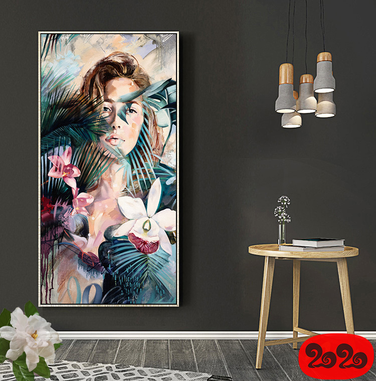 黑白背景装饰画素材高清画芯图库北欧人物动物风景三联画挂画