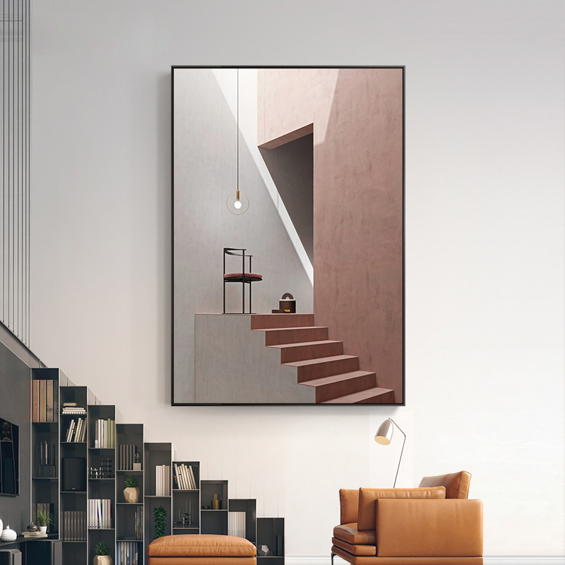 北欧现代简约莫兰迪色室内建筑房间装饰画素材高清画芯图库