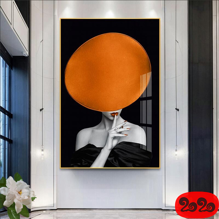 黑白背景装饰画素材高清画芯图库北欧人物动物风景三联画挂画