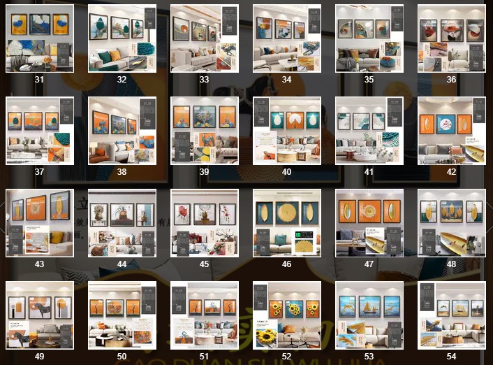 实物画第二期底图高清素材图库手工立体装饰画画芯样图