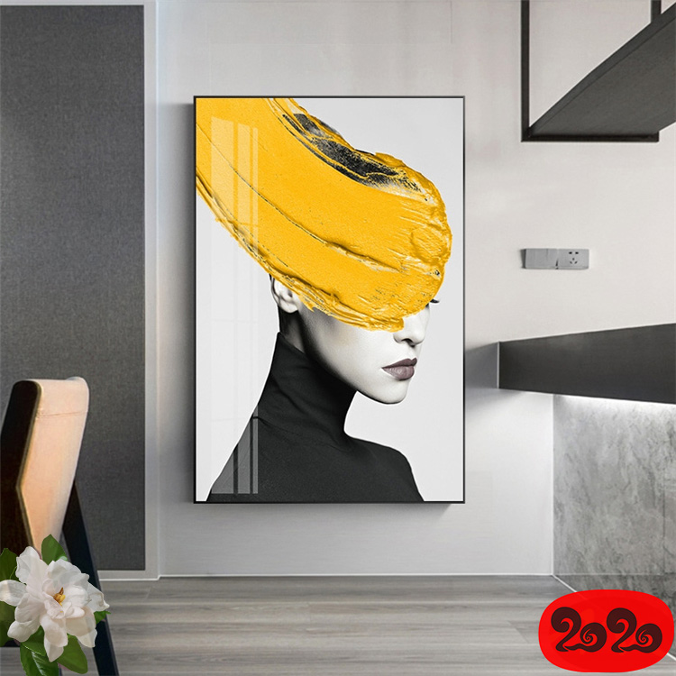 黑白背景装饰画素材高清画芯图库北欧人物动物风景三联画挂画