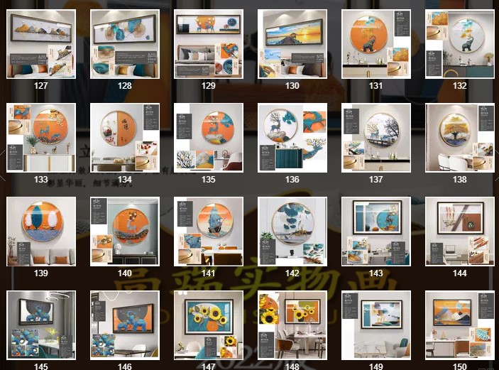 实物画第二期底图高清素材图库手工立体装饰画画芯样图