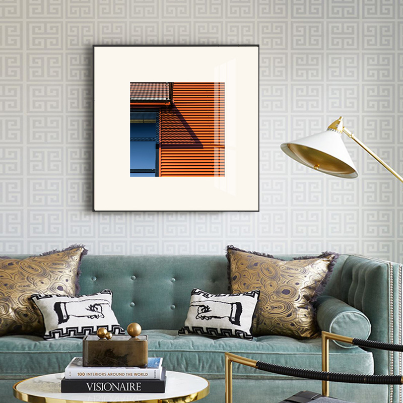 现代简约北欧风工业风莫兰迪色轻奢建筑摄影装饰画画芯高清素材