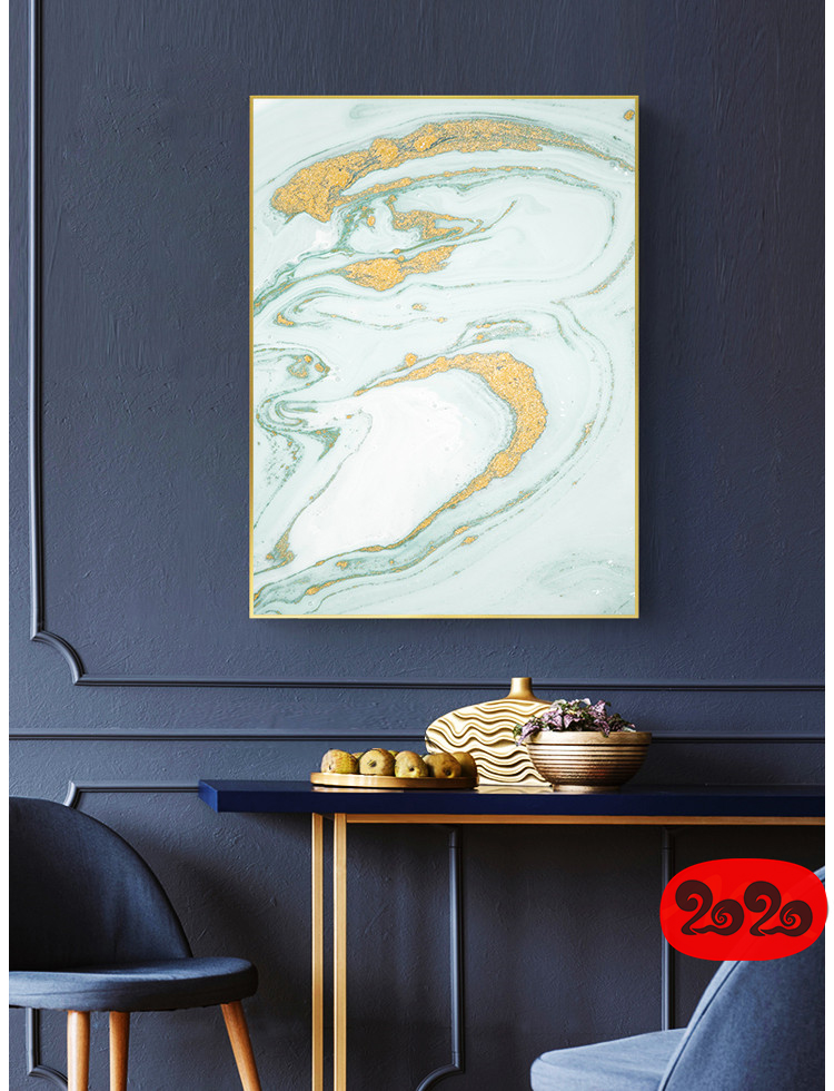 意境蓝色肌理抽象水墨山水大理石纹理背景装饰画高清图设计素材