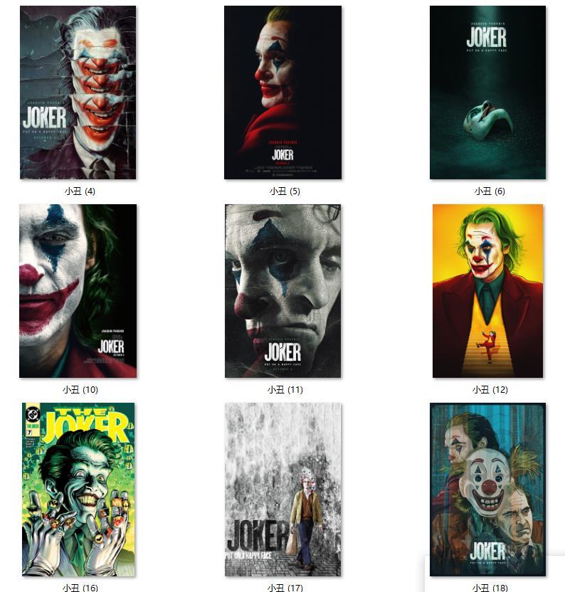 小丑joker人物电影剧照海报哥谭市挂画装饰画画芯高清素材图库