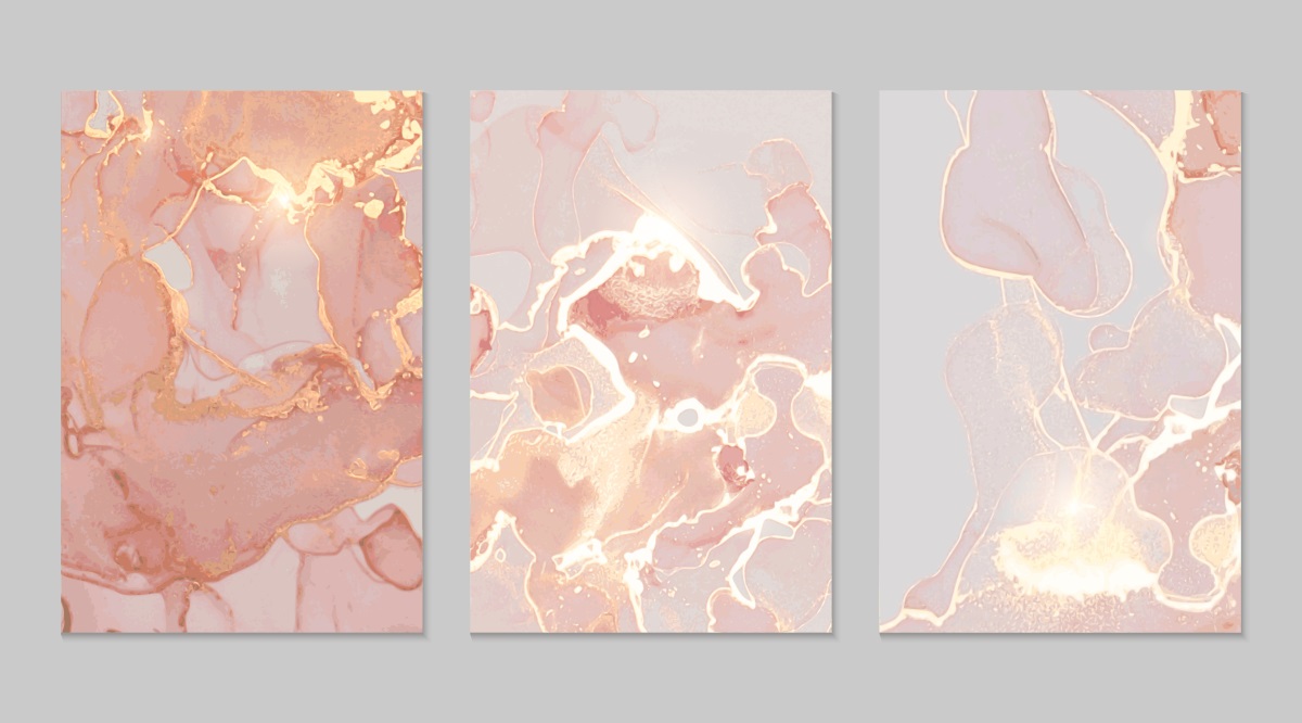 北欧风抽象大理石纹金箔彩色现代简约轻奢装饰画高清素材图库