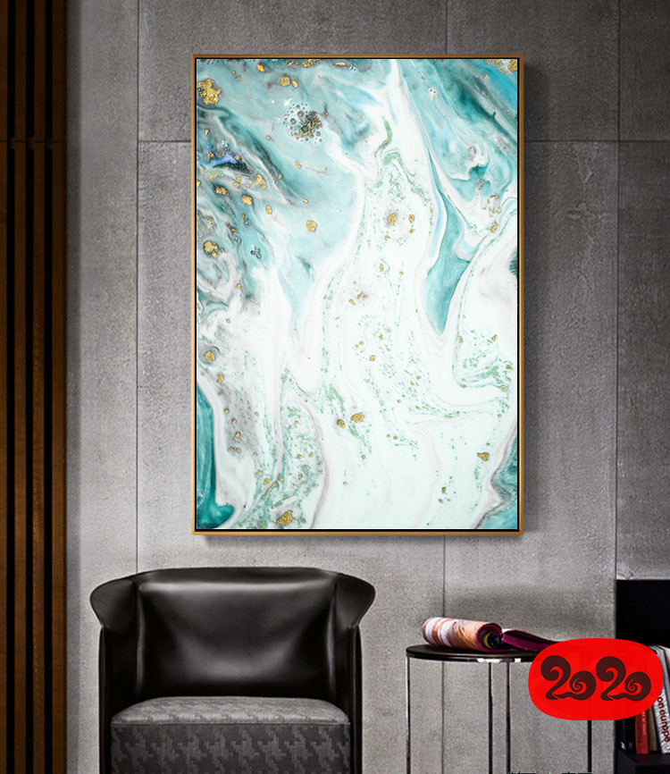 意境蓝色肌理抽象水墨山水大理石纹理背景装饰画高清图设计素材