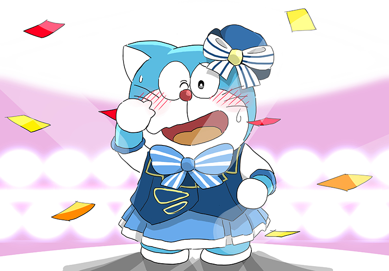 卡通动漫哆啦A梦机器猫儿童房卧室装饰画画芯高清素材图片库