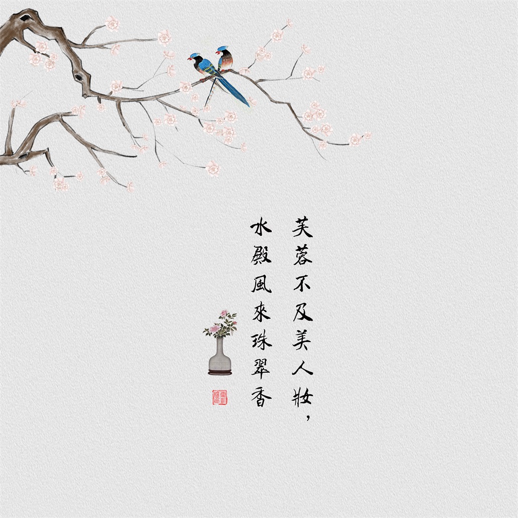 中式字画古风复古国风古韵禅意客厅玄关装饰画高清画芯素材图库