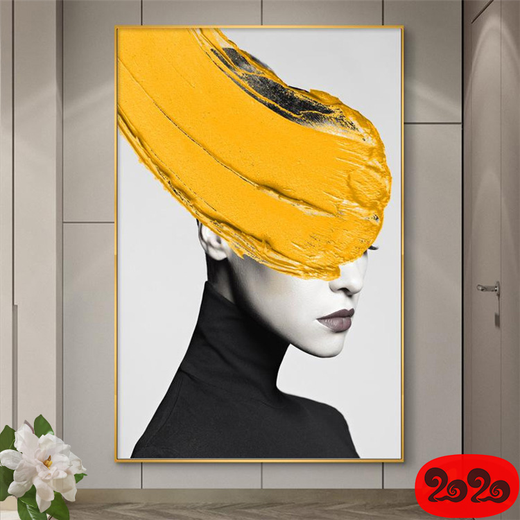 黑白背景装饰画素材高清画芯图库北欧人物动物风景三联画挂画