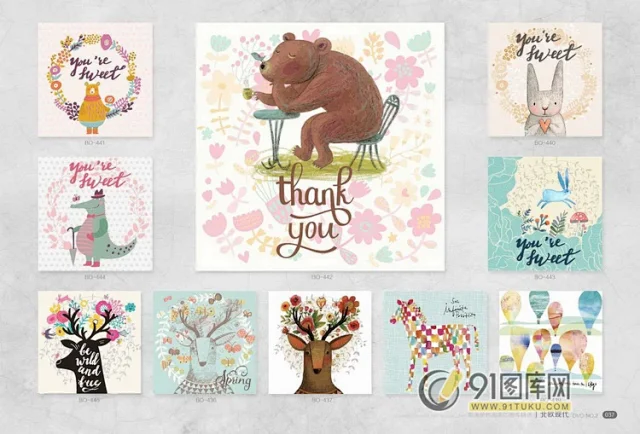 高清装饰画画芯图库第一期 北欧抽像静物建筑客厅装饰画素材