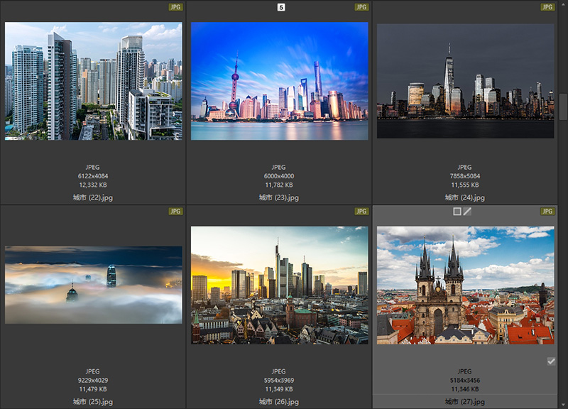 现代轻奢上海城市建筑高楼摄影视觉设计客厅装饰画高清素材图片库