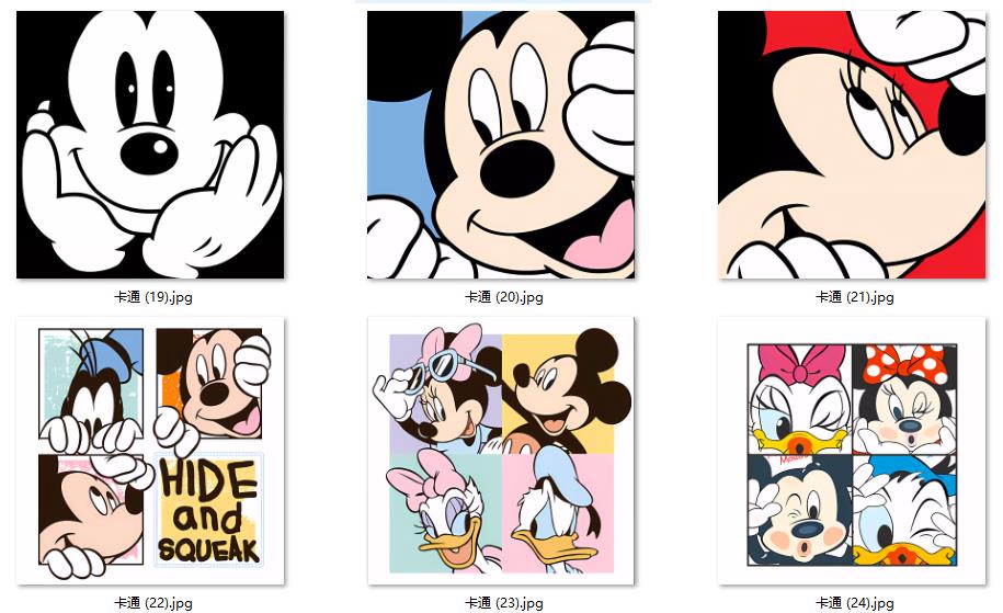 卡通动漫米老鼠米奇米妮书房卧室装饰画餐厅挂画高清素材图片