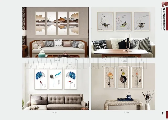 新中式装饰画图库