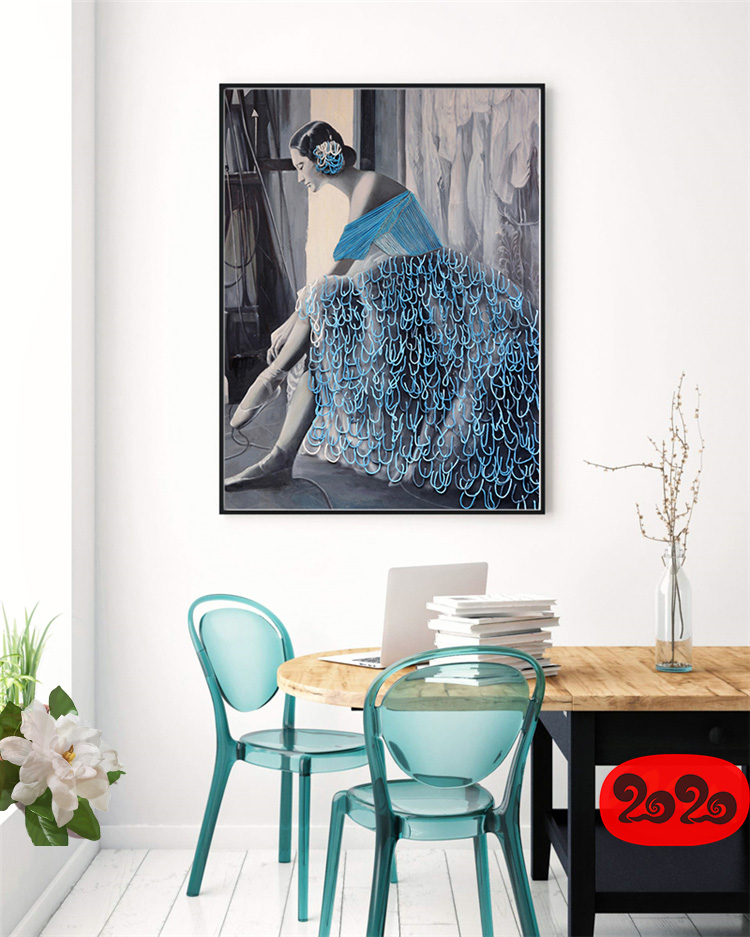 黑白背景装饰画素材高清画芯图库北欧人物动物风景三联画挂画