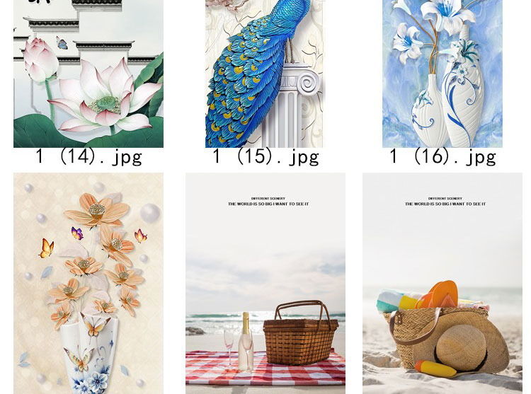 装饰画画芯素材高清新图库现代简约北欧新中式抽象玄关走廊过道