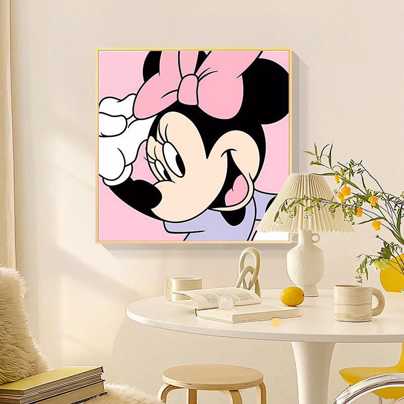 卡通动漫米老鼠米奇米妮书房卧室装饰画餐厅挂画高清素材图片