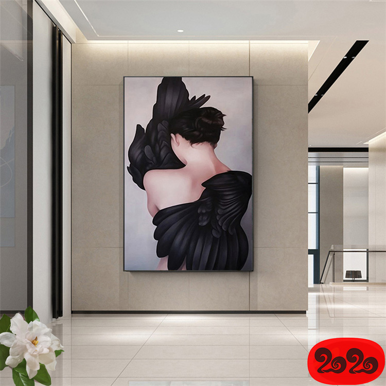 黑白背景装饰画素材高清画芯图库北欧人物动物风景三联画挂画