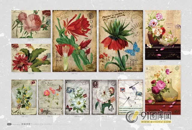 高清装饰画画芯图库第一期 北欧抽像静物建筑客厅装饰画素材