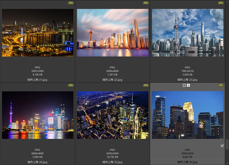 现代轻奢上海城市建筑高楼摄影视觉设计客厅装饰画高清素材图片库