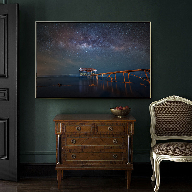 北欧简约大海自然山水风景玄关背景墙装饰画素材画芯电子图库