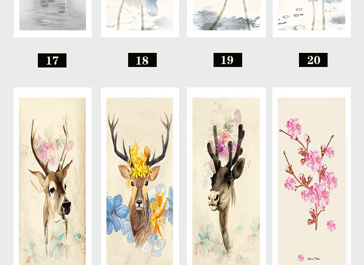 装饰画画芯素材高清新图库现代简约北欧新中式抽象玄关走廊过道