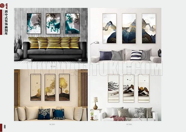 新中式装饰画图库