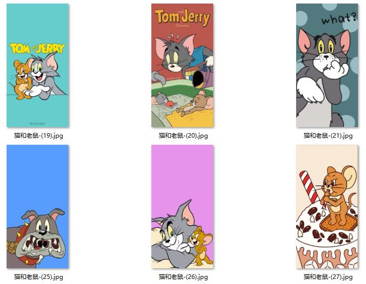 动画动漫儿童房卧室猫和老鼠现代简约装饰画挂画高清素材图库