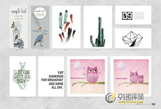 高清装饰画画芯图库第一期 北欧抽像静物建筑客厅装饰画素材