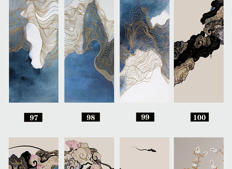 装饰画画芯素材高清新图库现代简约北欧新中式抽象玄关走廊过道