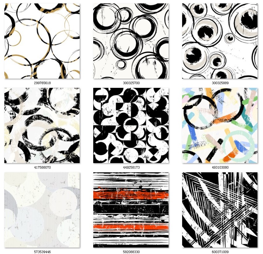 现代简约抽象创意手绘油画AI矢量图北欧风黑白装饰画芯高清素材