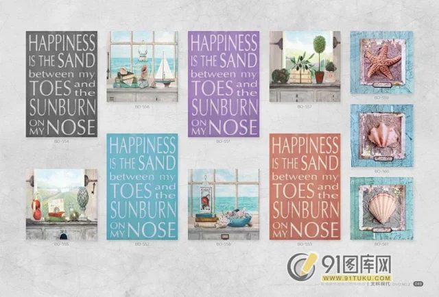 高清装饰画画芯图库第一期 北欧抽像静物建筑客厅装饰画素材